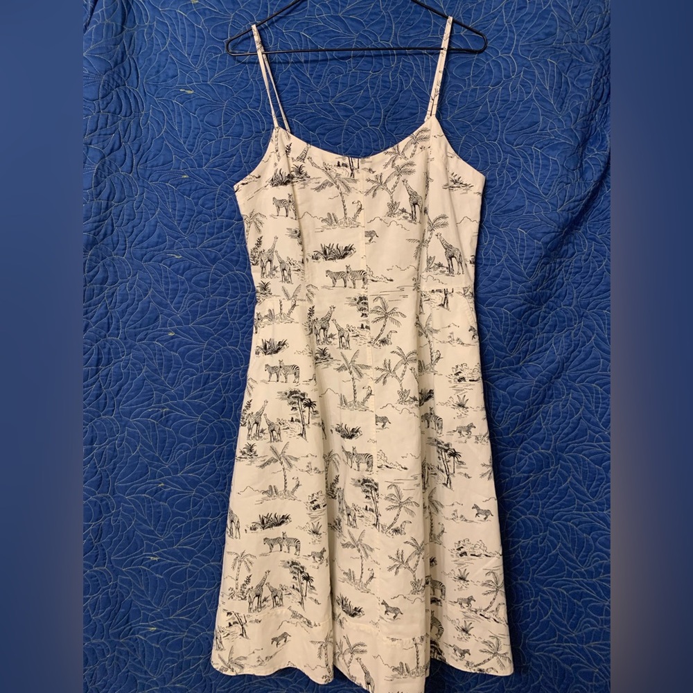 NWT Banana Republic Animal Print Black & White Dress